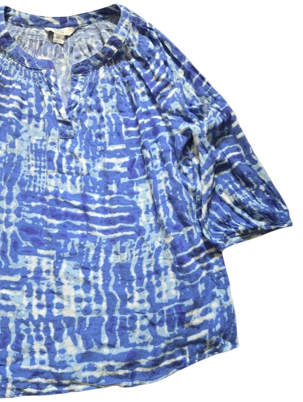 Croft & Barrow Blue Tie-Dye Style Pattern - PXL